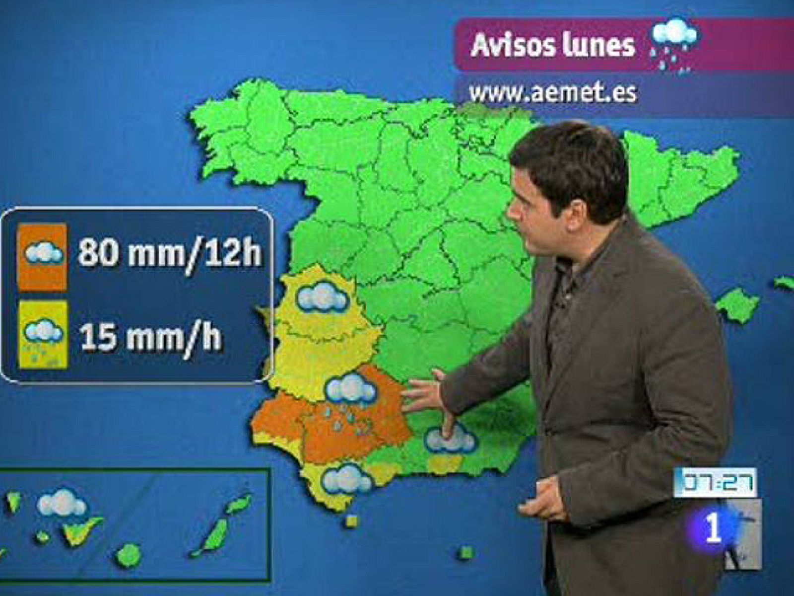 El Tiempo - Alertas por lluvias en la mitad sur y altas temperaturas - 08/12/10 - El tiempo | Ver