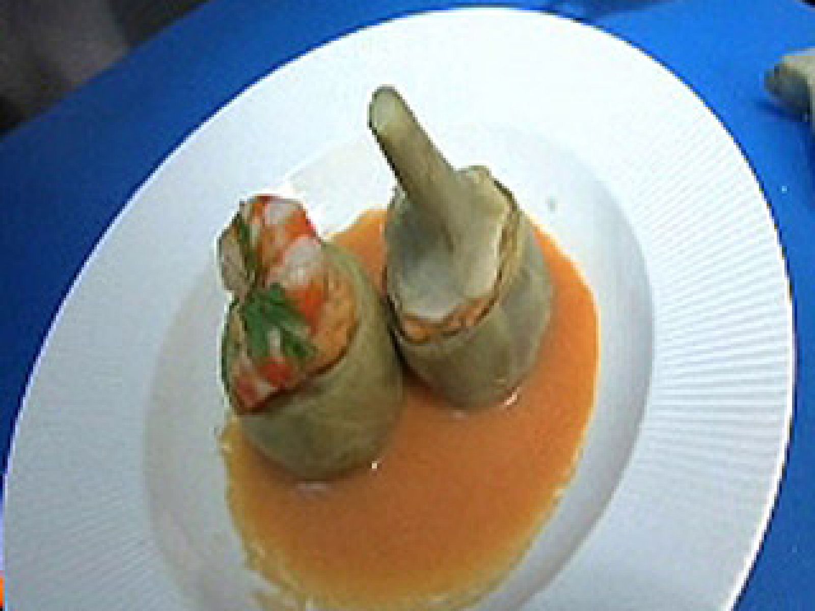 España Directo - Alcachofas rellenas de langostinos