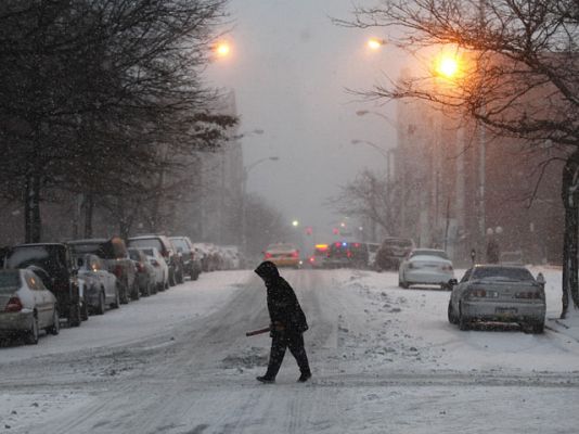 Telediario 1 - Temporal de nieve en EE. UU.