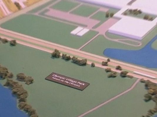 Telediario 1 - Primera piedra de la Villa Olímpica