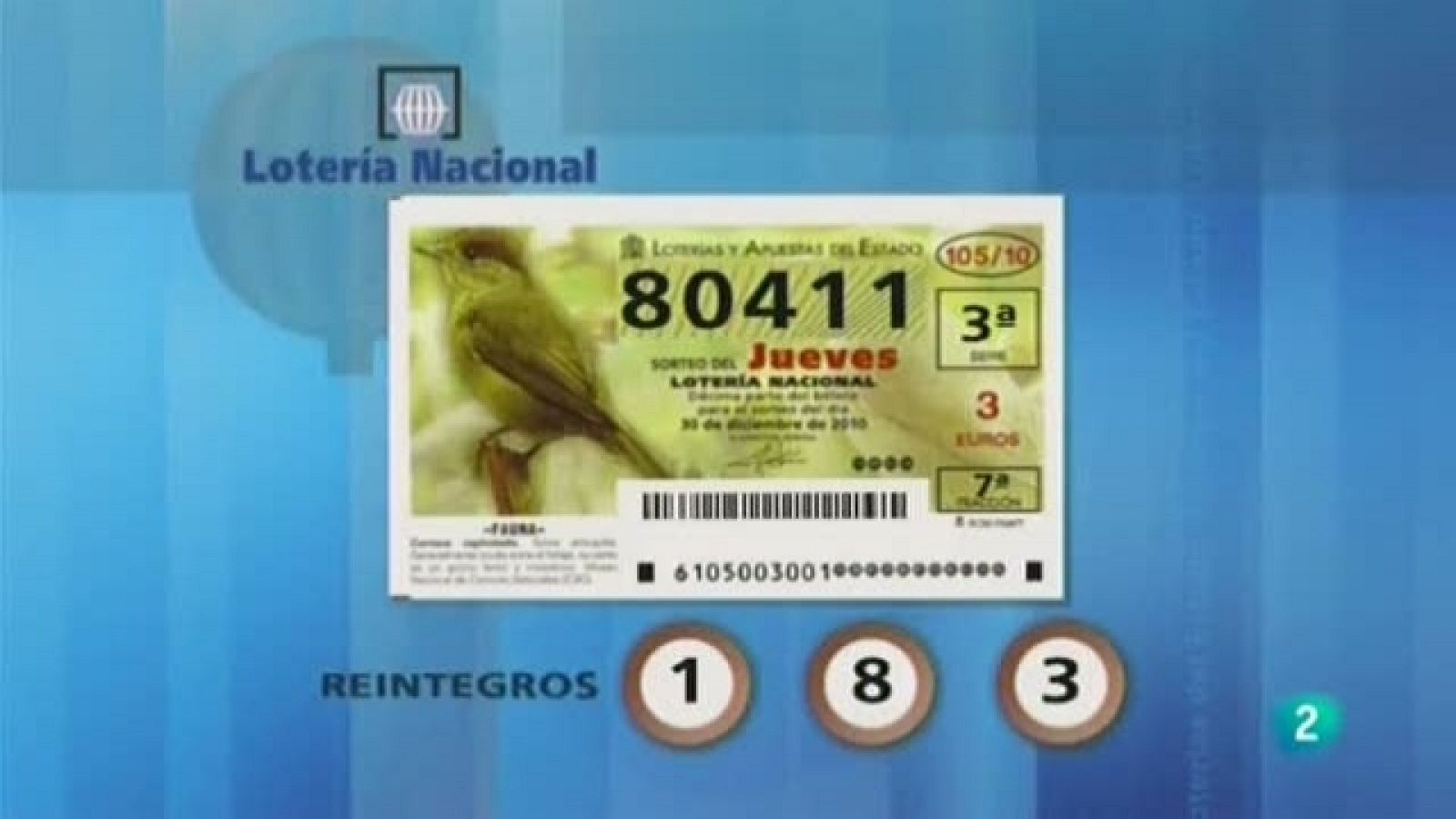 Lotería diaria - 30/12/10 - Loterías | Ver