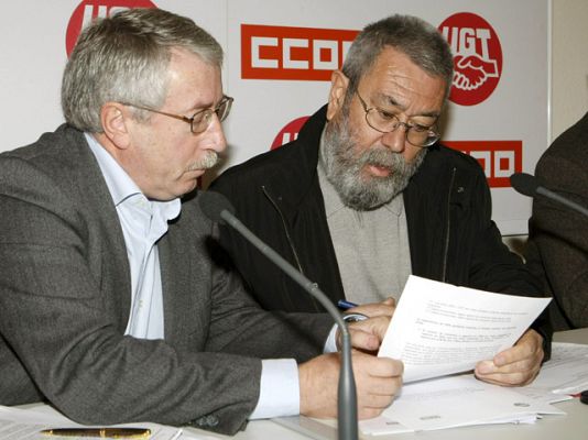 Telediario 1 - Gobierno y sindicatos negocian