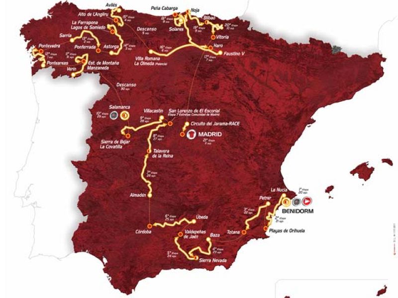Montaña y novedades en la Vuelta 2011