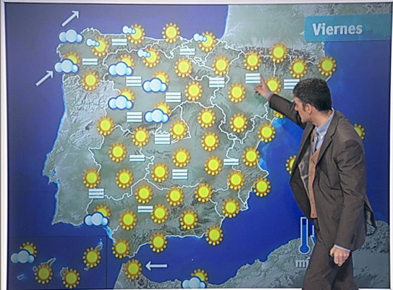 Nieblas persistentes en el interior de la península y Baleares