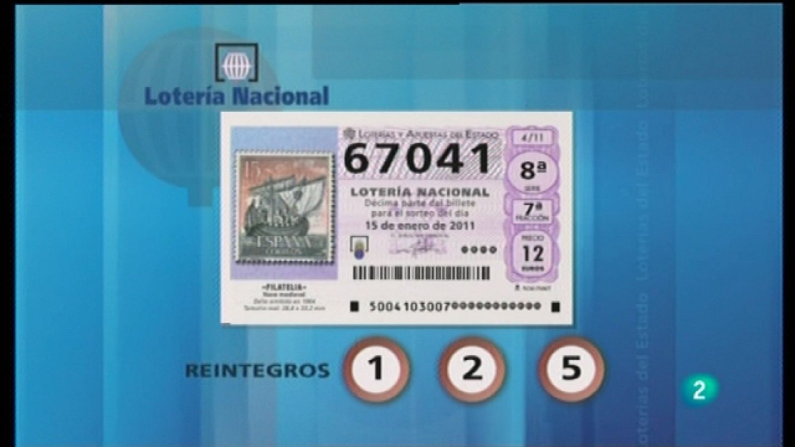 Lotería diaria - 15/01/11 - Loterías | Ver
