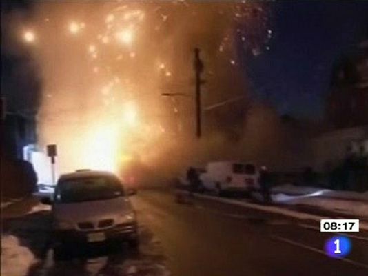 Telediario 1 - Explosión de gas en Filadelfia