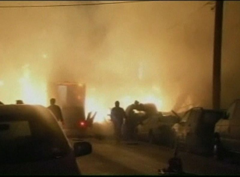 Imágenes de una explosión de gas en Filadelfia