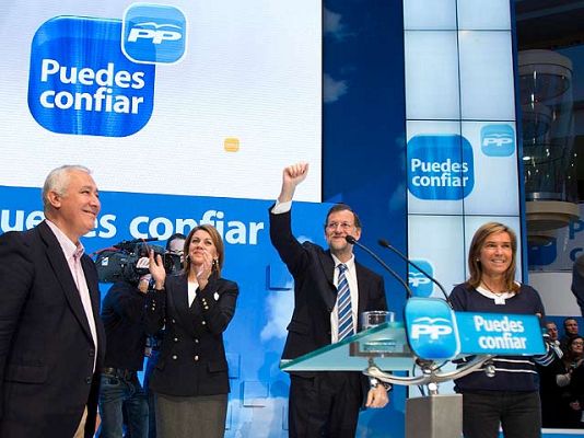Telediario 1 - Los 'barones' del PP apoyan a Rajoy