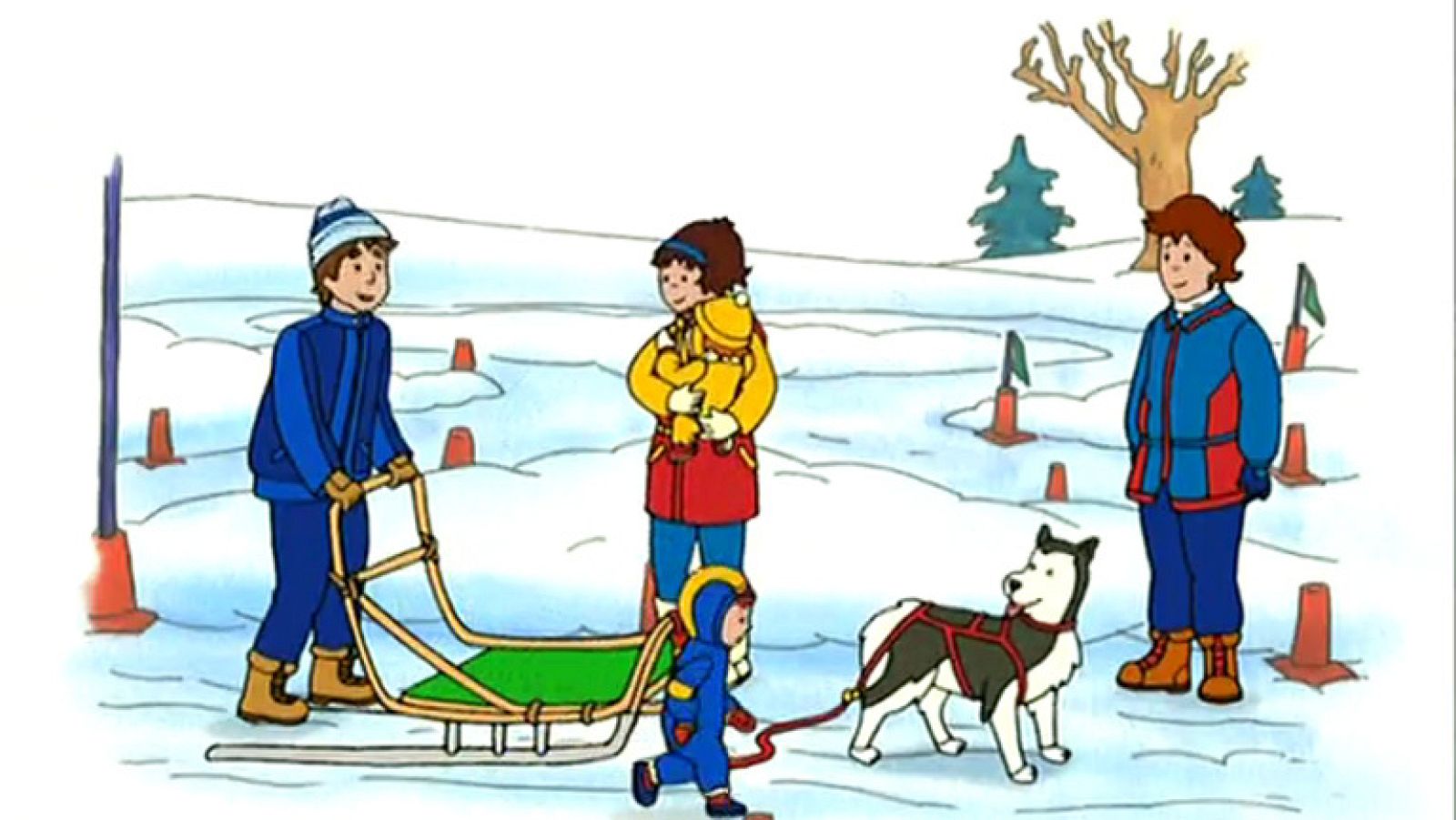 Adelante trineo de perros - Caillou | Ver